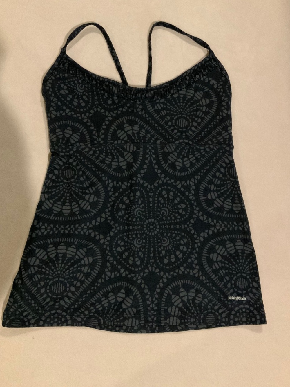 Patagonia Grey S Morning Glory tank Outdoor Hiking Adventure Cabincore Sporty